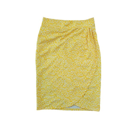 Ripskirt Hawaiian Wrap Skirt Floral Aloha Yellow Women Adjustable Waist M/L - Picture 1 of 12